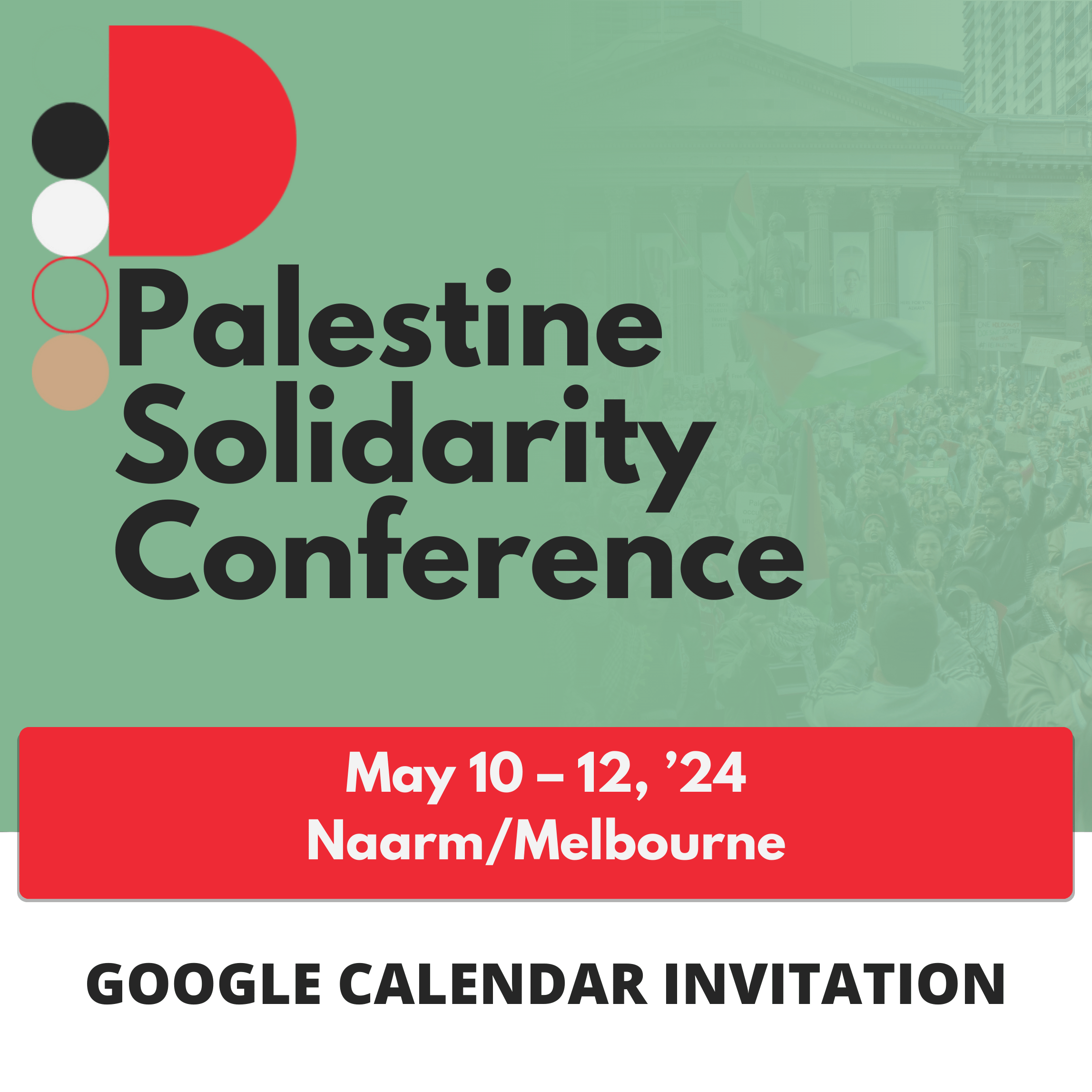 Save the date 2024 Palestine Solidarity Conference Australia