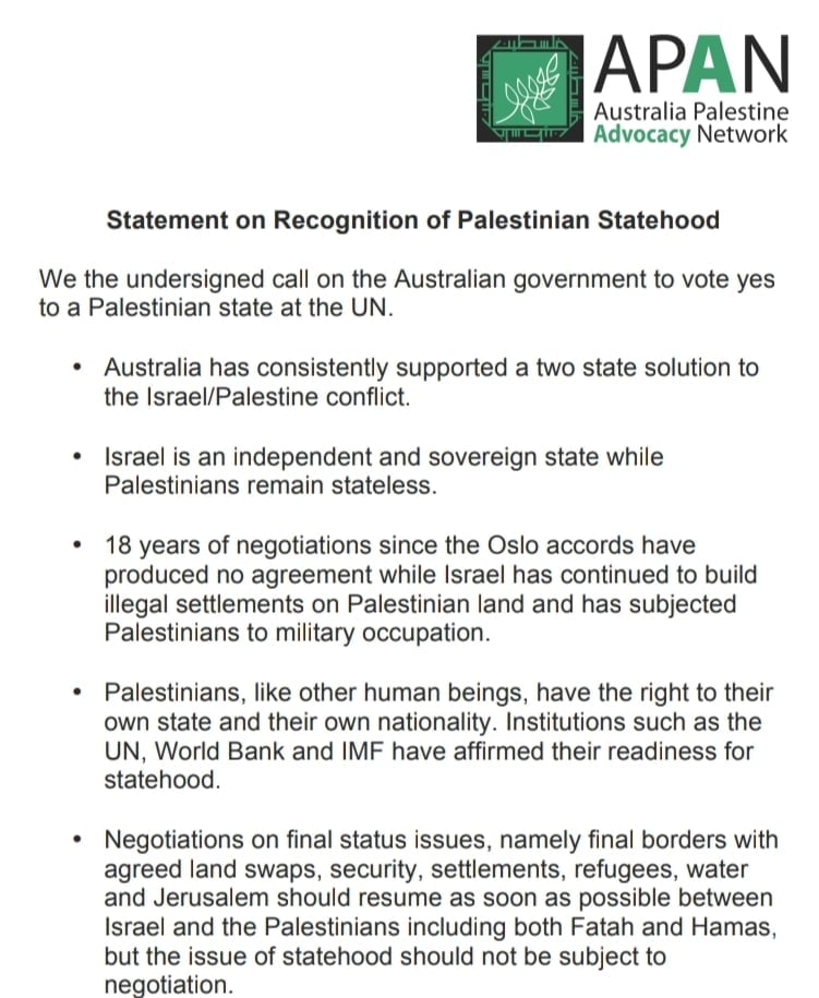 Screenshot of https://apan.org.au/wp-content/uploads/Statement-on-Recognition-of-Palestinian-Statehood_all_signatories.pdf