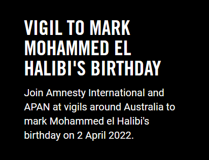 Vigil to Mark Mohammed El Halabi's Birthday