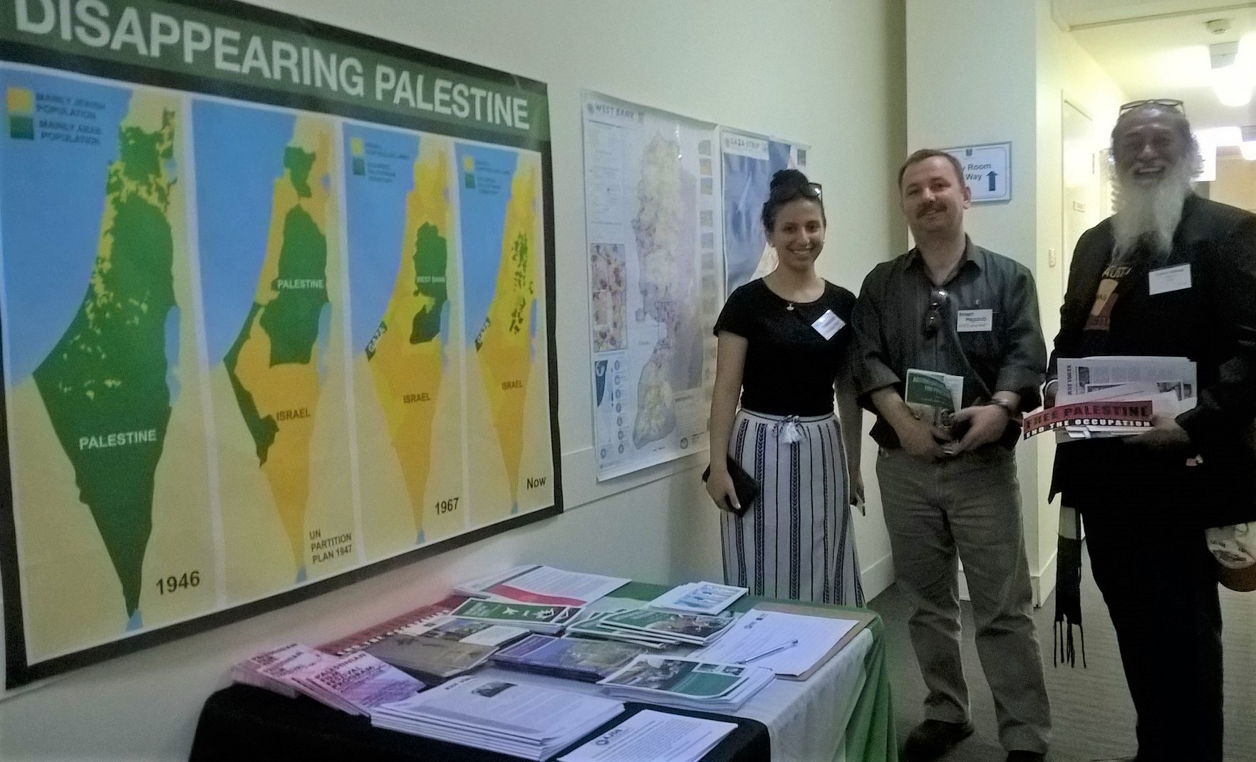 Volunteers at Palestine stall